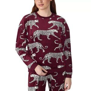 NWT ROOM SERVICE Ladies' 2-piece Loungewear Jogger Set Purple Cheetah Medium